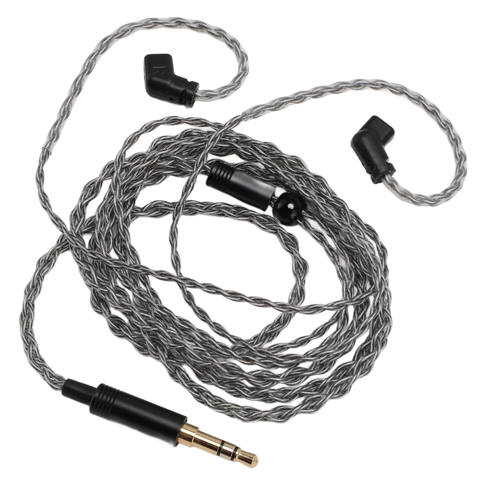 Plated Copper Earphone Cable 120Cm 3.5Mm To 2 Pin 0.78Mm Silver 7661347960025