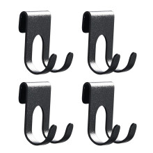 Self Adhesive Razor Holder 4pcs Heavy Duty Wall Mounted Hooks for Shower and Kitchen Organizer Black