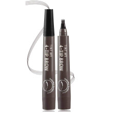 QUEMISS Wenkbrauwpen Microblading 4 vorktip Wenkbrauwpotlood Cre?rt blijvende make-up Professionele natuurlijke wenkbrauwpendekking Dunne gebieden Da