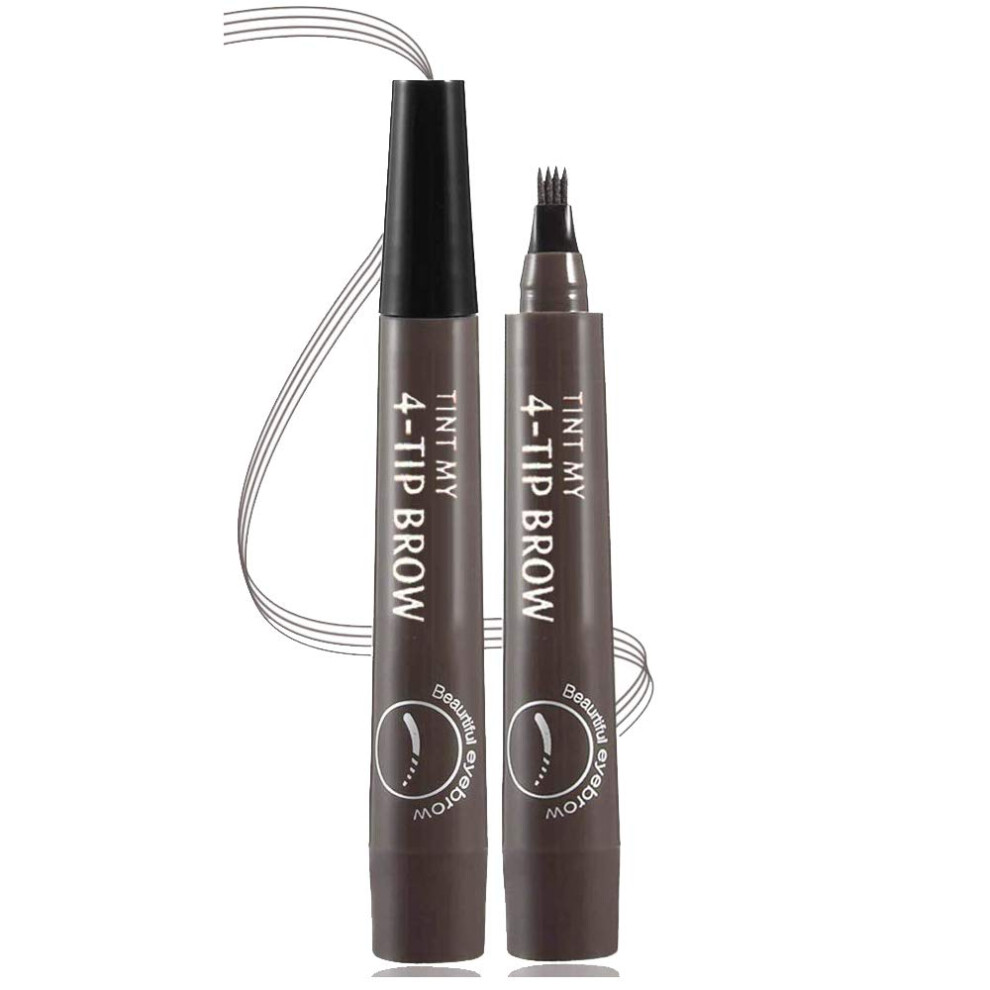 Frï¿½Geformulï¿½R Quemiss Eyebrow Pen Microblading 4 Fork Tip Eyebrow Pencil Creates Lasting Makeup Professional Natural Brow Pen Cover Sparse Areas Daily Waterproof 3D