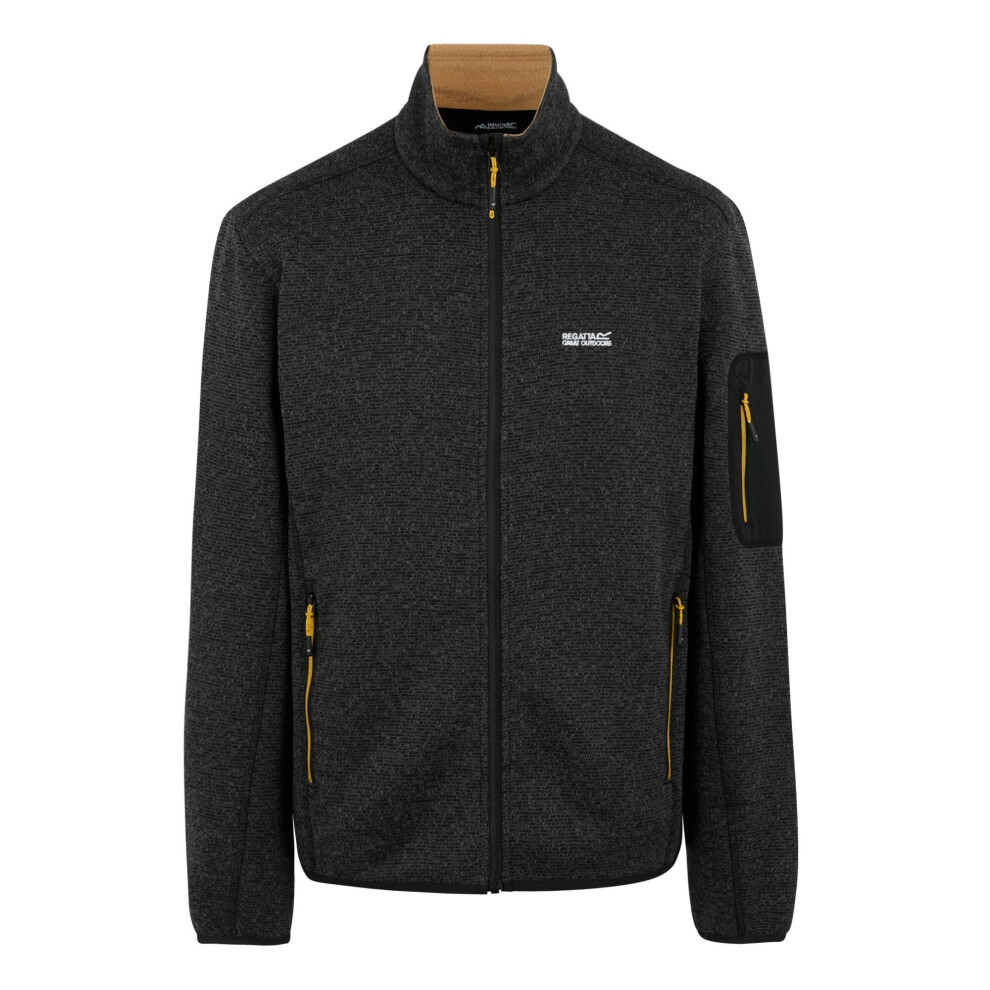 Regatta Newhill Marl Full Zip Fleece Jacket Men's Black
