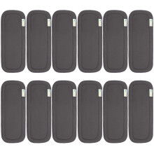Wegreeco Reusable Soft 5 Layers 12 Pack Charcoal Inserts for Baby Cloth Diaper High Absorbing Washable Liners