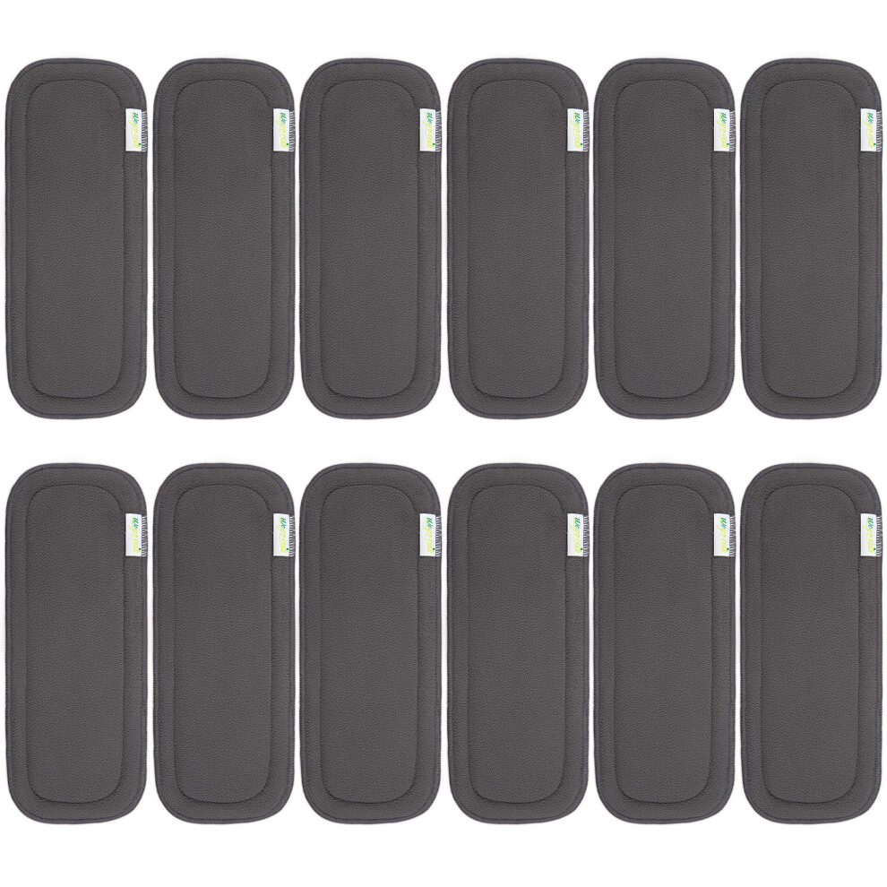 Wegreeco Reusable Soft 5 Layers 12 Pack Charcoal Inserts for Baby Cloth Diaper High Absorbing Washable Liners-image-OPC-PFNSRS2-NEW
