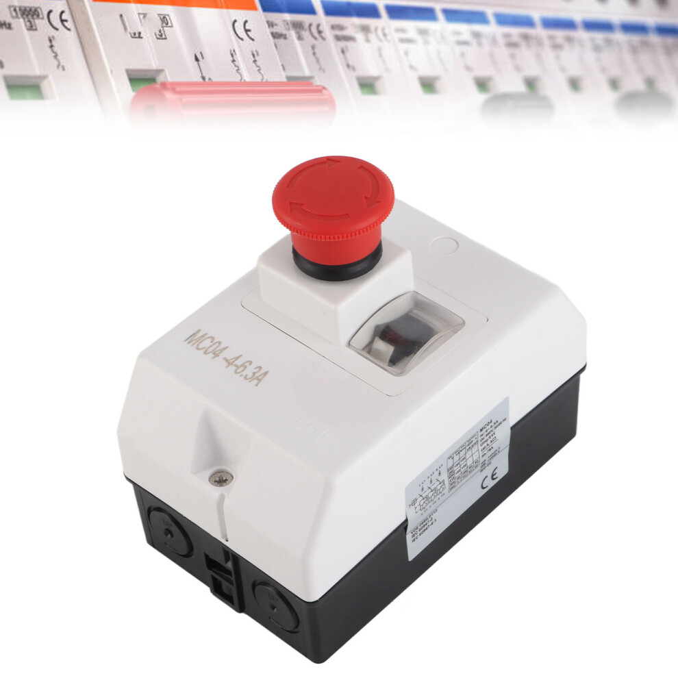 Waterproof Motor Circuit Breaker 4-6.3A 230V 240V 415V 690V With E-Stop Durable 6911347964129