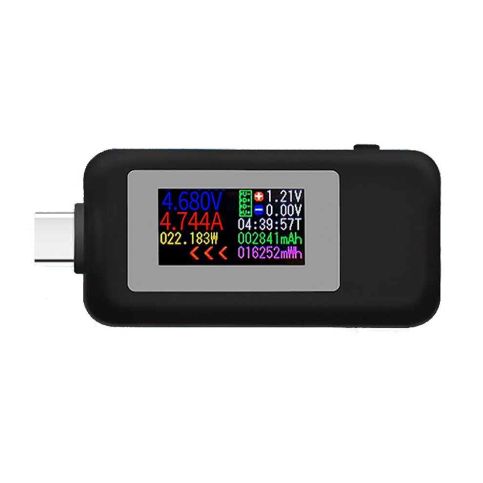 Kws-1902C Type-C Usb Tester 0-5A 4-30V Voltage & Current-Black 7754000109197