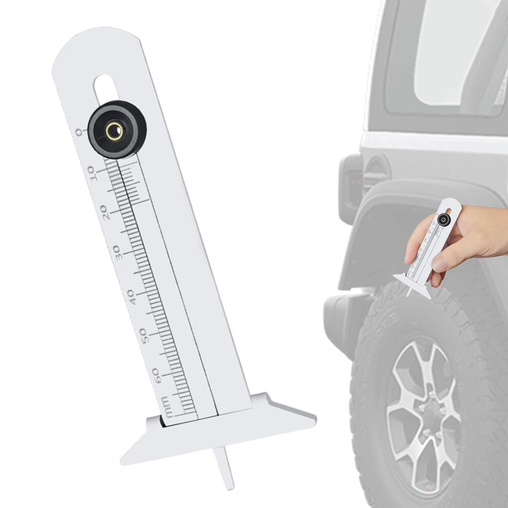 Tire Tread Depth Gauge Stainless Steel Accurate T-Shape Ruler For Motorcycle And Semi-Truck Tire Inspection-image-OPC-PKDG5J5-NEW