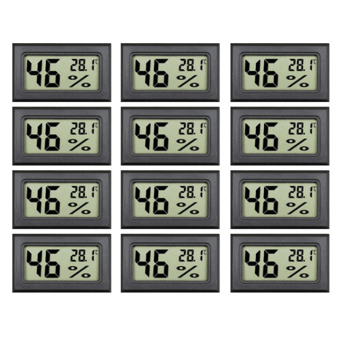 Digital Temperature Gauge Thermometer- Black