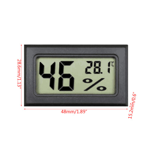 Digital Temperature Gauge Thermometer- Black 2