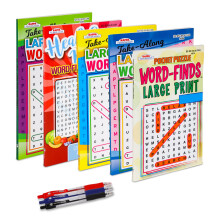 VARIETY SAVINGS 5er-Pack 450+ WordSearch-Rtselbcher im Reiseformat fr Erwachsene, ltere Menschen, Gehirnstimulation, Grodruck-Wrter-Aktivittsb