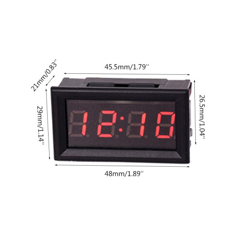 Car Auto Electronic Clock LED Digital Display 24 Hours-Red 2