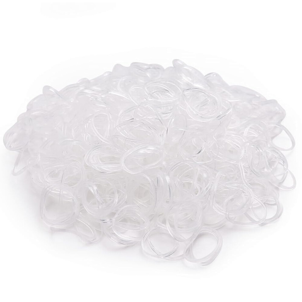 3200 Pcs Baby Girl's Kids Clear Hair Holder Hair Ties Elastic Rubber Bands Hair Bands Hair Elastics Toddler No Crease Ponytail Holder Tiny Soft Ezepeo
