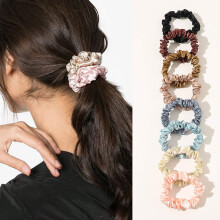 Scrunchies Zijde Satijnen Haarelastiekjes - Elestics Paardenstaarthouder Haarbanden Kleine Scrunchy Voor Dik Krullend Haar Geen Vouw Haarelastiekjes