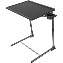 Justerbar tv -bakkebord - TV -middagsbakke p? sengen og sofa Komfortabelt foldningsbord med 6 h?jde og 3 Tiltvinkeljusteringer (sort)