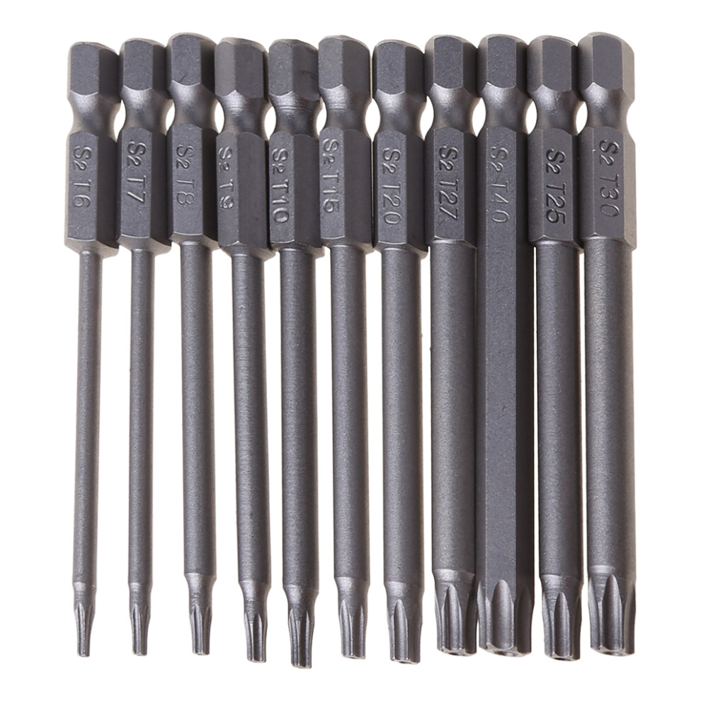 11/12Pcs Tamper Proof Security Drill Bit Set Torx-75Mm 7754000110308