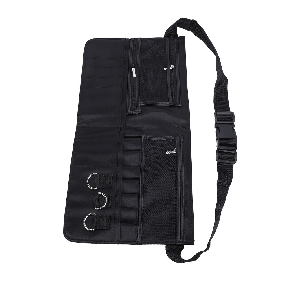 Large Capacity Makeup Brush Bag with Belt Multi-Pocket Adjustable for Stylists