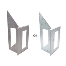 Aluminum Alloy Wooden Square Multifunction Ruler 45 90 Degree