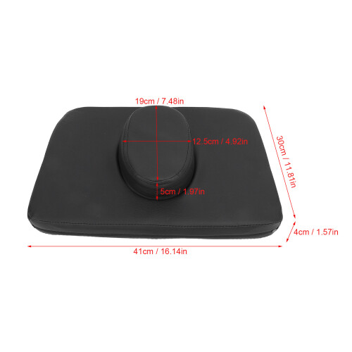 Universal PU Leather Massage Face Pillow for Spa Beds, Black 1