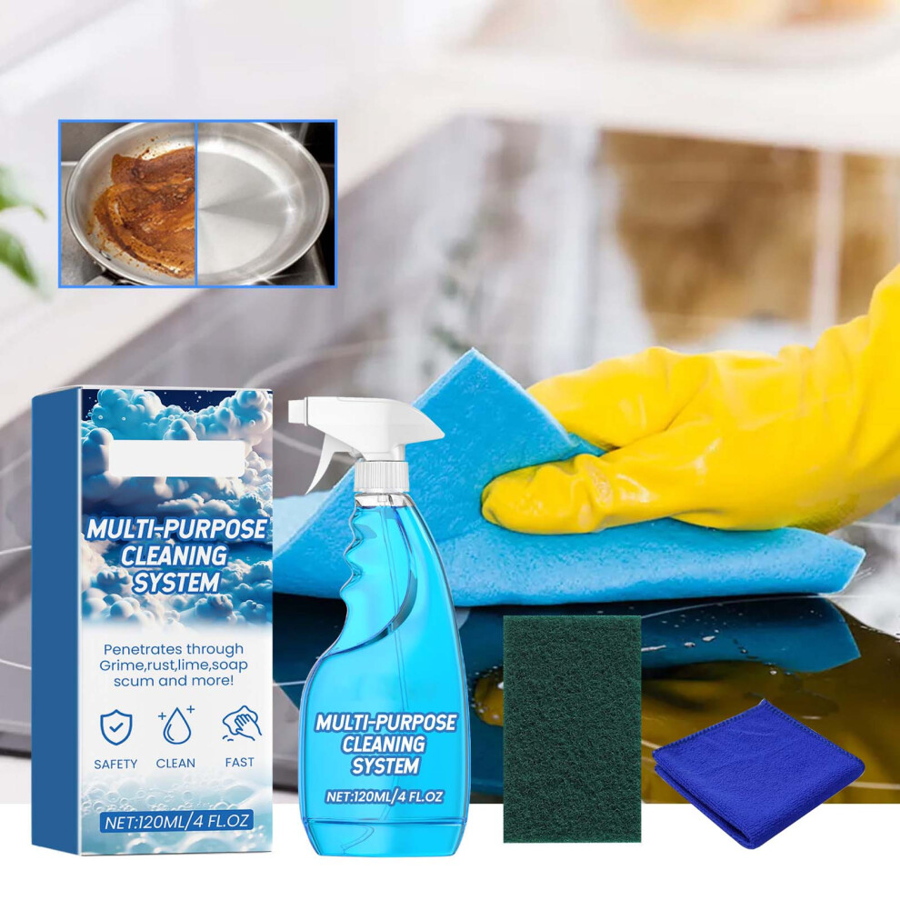 (Multi-color) 120ml Spray All Purpose Cleaner Spray Foam Cleaner Foam Spray Oven Cleaner Spray Multi Purpose Cleaning System
