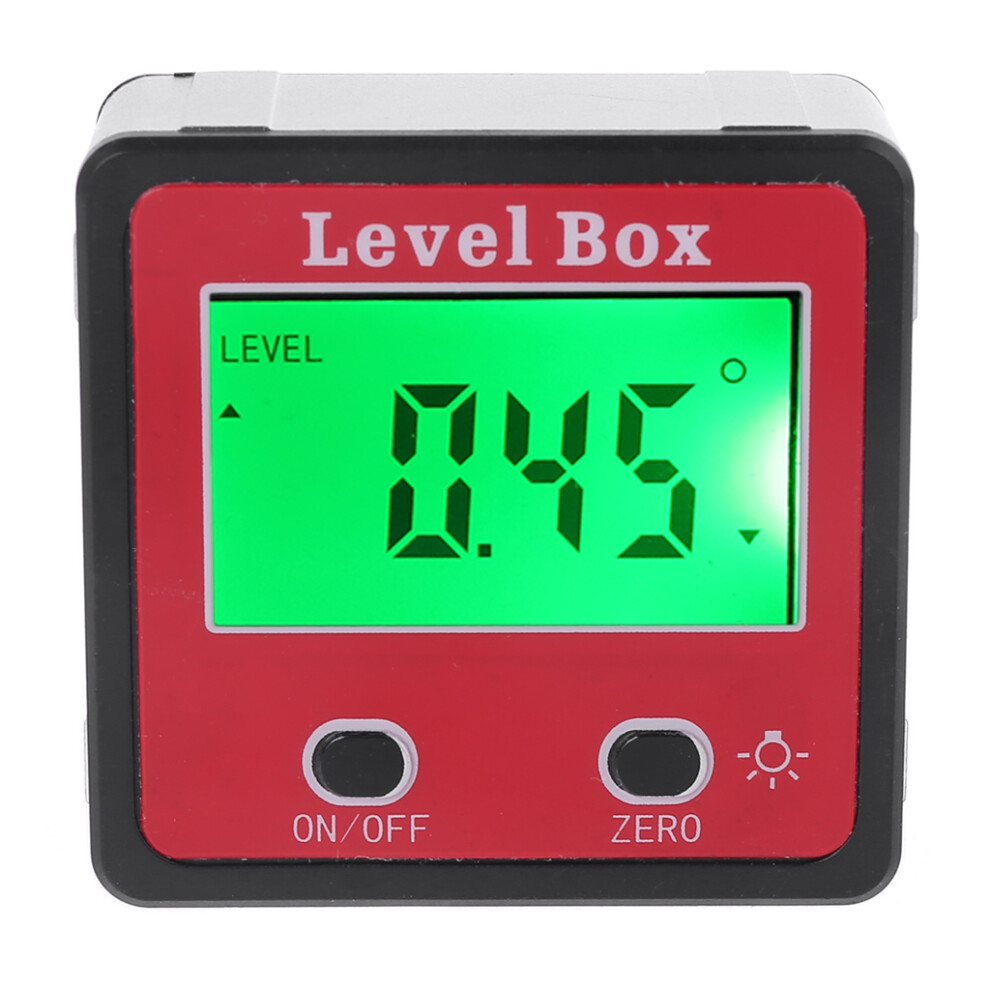 Digital Inclinometer Spirit Level Protractor Angle Gauge-Red 7754000111107