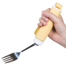 Non-Slip Stainless Steel Rotating Fork for Elderly and Children with Hand Cramps, Ergonomic Eating Utensil