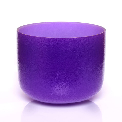 Territ   rio B Nota Crown Chakra Purple Colored Quartz Crystal Crystal Singing Bowl de 8 polegadas 1