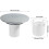Siphon de douche, couvercle de siphon de douche interchangeable chromé (blanc) 3
