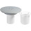 Duschablauf, austauschbare Duschablaufabdeckung aus Chrom (weiß) 1