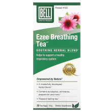 Bell Lifestyle, Thé Ezee Respiration, Mélange Apaisant aux Herbes, 20 Sachets de Thé, 1,5 g Chacun