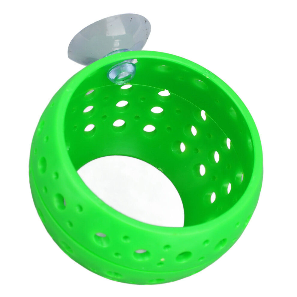 Aquarium Fish Lounge Betta Shelter with Suction Cup Green Plastic Cage