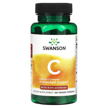 Swanson, Vitamin C Komplex mit Bioflavonoiden, 60 Veggie-Kapseln