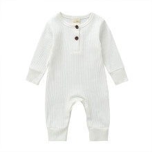 iddolaka nyfdd baby pojke flicka lng rm romper jumpsuit bodysuit play drkt en bit overall outfit hst vinterklder (f-lng rm romper vit 3-6