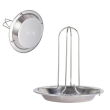 Beer Can Chicken Holder | Stainless Steel Vertical Roasting Stand with Drip Pan for Outdoor Cooking, Camping, Tailgating