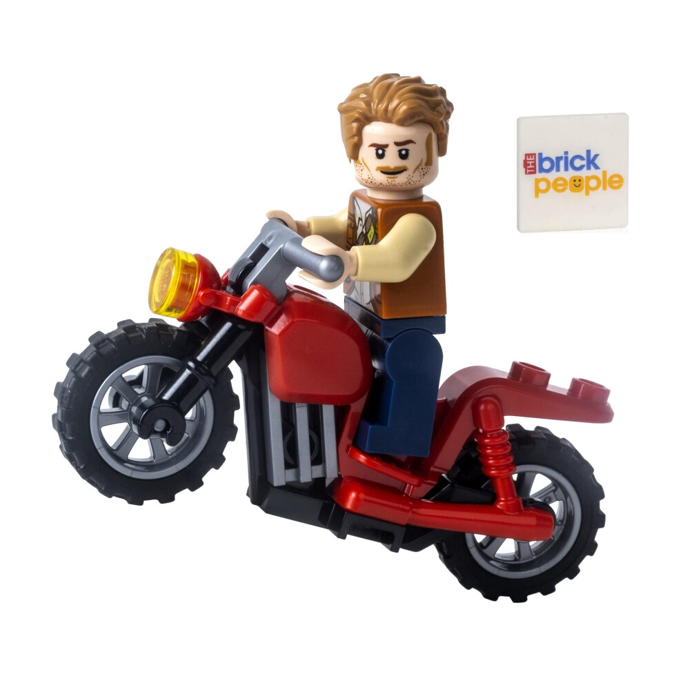 Lego Jurassic World: Owen Grady Minifigure With Motorcycle - Ages 6+ (1 Pcs)