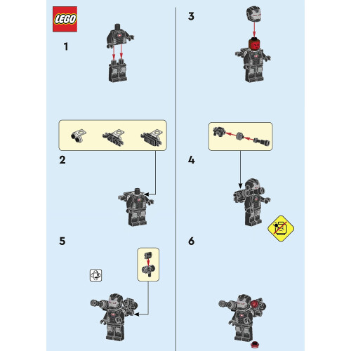 LEGO LEGO Marvel Avengers Infinity War Minifigure - War Machine με Blasters Foil Pack 2