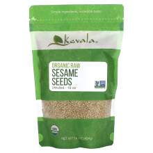 Kevala, Graines de Sésame Biologiques Crues (Non Décortiquées), 16 oz (454 g)
