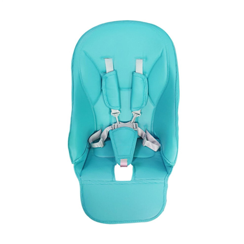 Baby High Chair Cushion, PU Leather Feeding Seat Cover, Comfortable Safety Pads, Blue High Chair Accessories for Kids