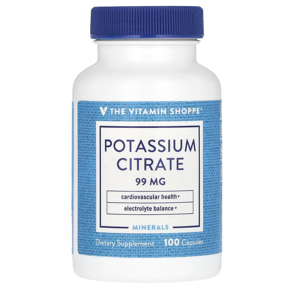 The Vitamin Shoppe , Potassium Citrate 99 Mg, 100 Capsules