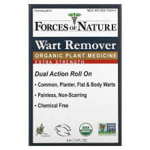 Forces of Nature, Enlève-Verrue, Roll-On Double Action, Force Supplémentaire, 0.14 oz (4 ml)