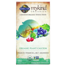 Garden of Life, MyKind Organics, Calcium Végétal Biologique, 180 Comprimés Végétaliens