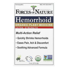 Forces of Nature, Hämorrhoiden, Organische Pflanzenmedizin, Extra Stärke, 0,37 fl oz (11 ml)