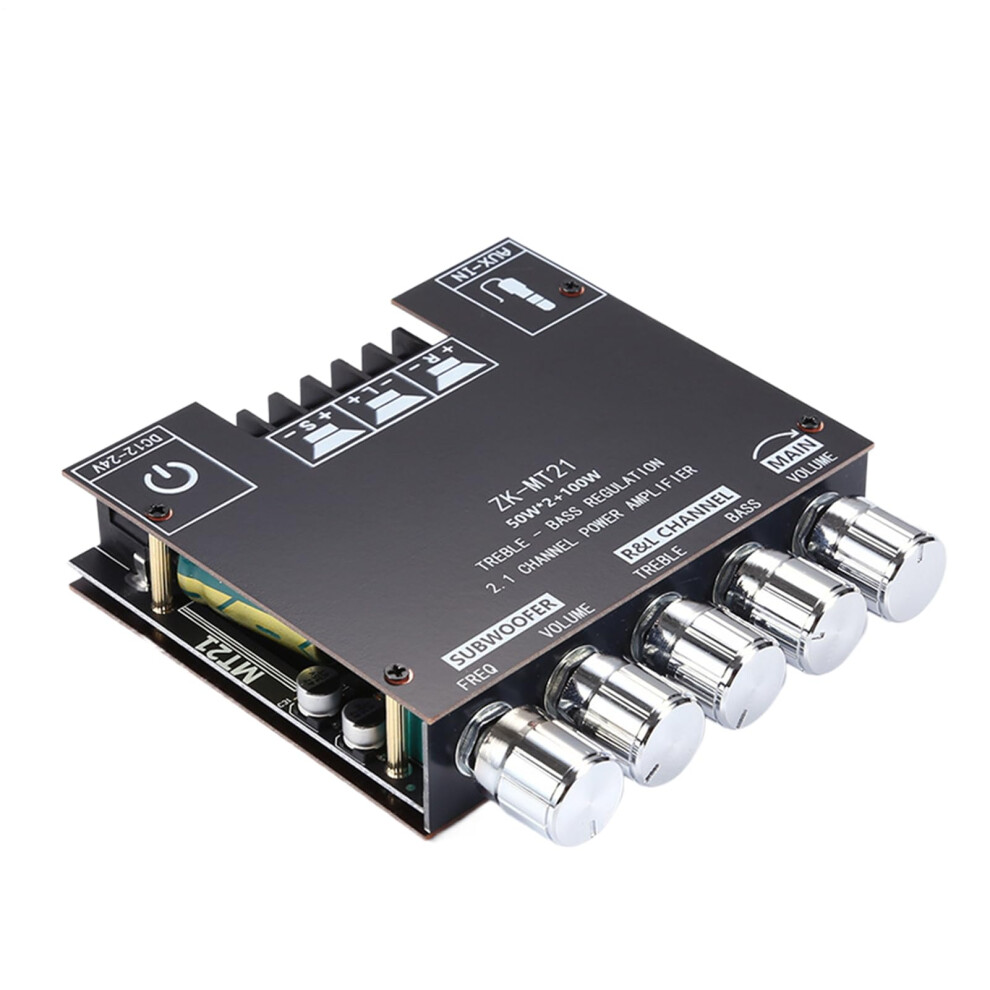 Wireless Amplifier Board - 2.1 Channel 100W Subwoofer Amplifier, Wireless Audio Receiver For Outdoor Events And Home Theater 6447073540202