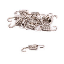 2pcs Stainless Steel Motorcycle Exhaust Springs Kit, Universal 43mm Rotatable Metal Springs for Front Middle Link Pipe