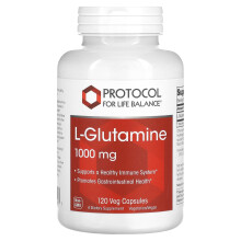 Protocol for Life Balance, L-Glutamin, 1.000 mg, 120 Vegane Kapseln