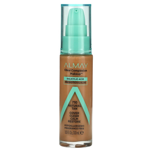 Almay, Clear Complexion Make-up, 710 Natürlich Braun, 1 fl oz (30 ml)