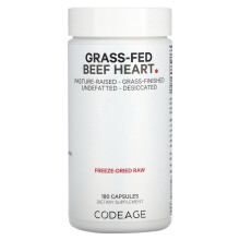 Codeage, Grasgefüttertes Rinderherz, Weidehaltung, 180 Kapseln