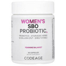 Codeage, Probiotique SBO pour Femmes, 50 Milliards d'UFC, 60 Gélules