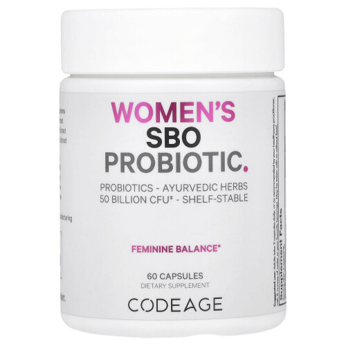 Codeage, Probiotique SBO pour Femmes, 50 Milliards d'UFC, 60 Gélules