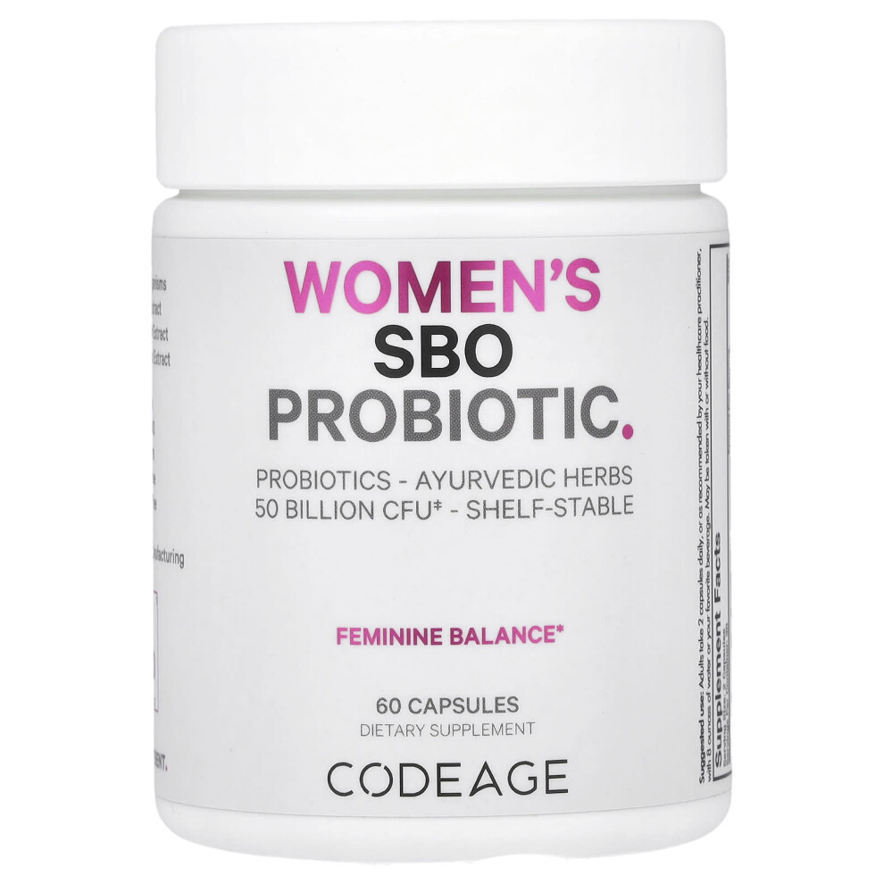 Codeage , Women's Sbo Probiotic, 50 Billion Cfu, 60 Capsules