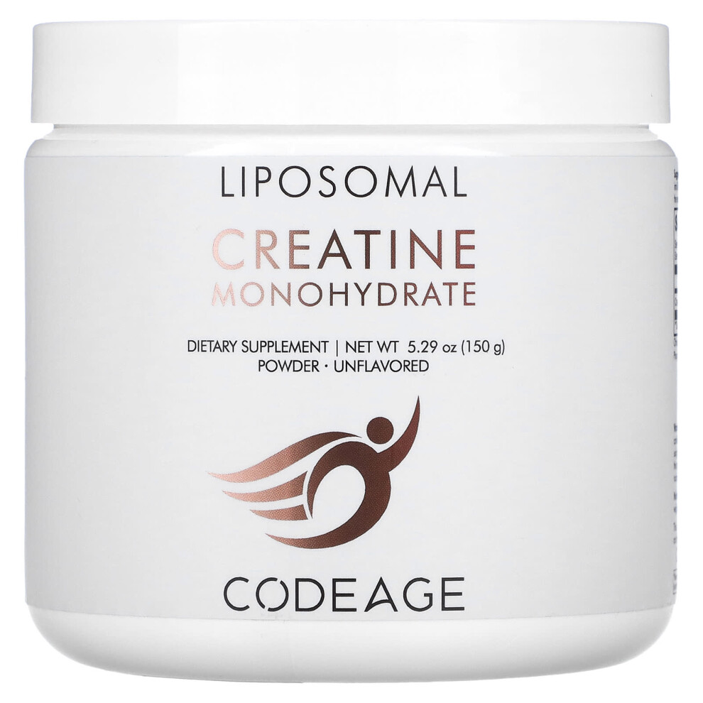 Codeage , Liposomal, Creatine Monohydrate Powder, Unflavored, 5.29 Oz (150 G)