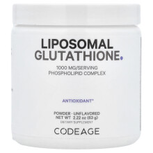 Codeage, Liposomales Glutathion Pulver, Ungeschmackt, 2,22 oz (63 g)